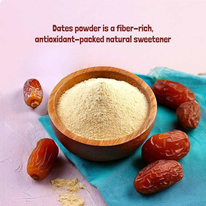 Dates Powder (Healthy Substitute for Refined Sugar) | Kharik/Khajur Powder | Natural Sweetener - 300gm