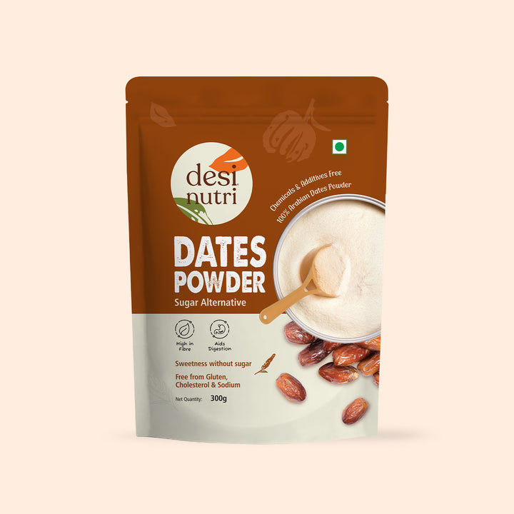 Dates Powder (Healthy Substitute for Refined Sugar) | Kharik/Khajur Powder | Natural Sweetener - 300gm